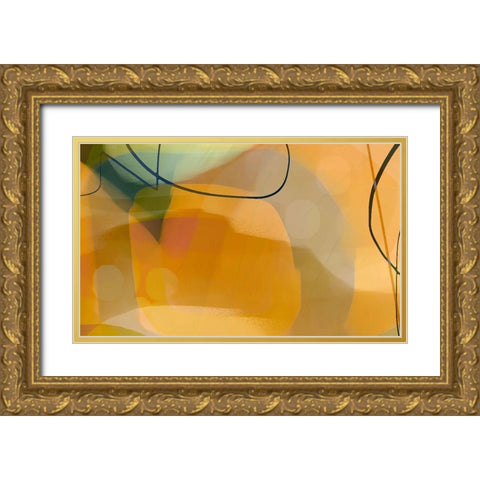 Fallen Angel Gold Ornate Wood Framed Art Print with Double Matting by Naskrent, Delores