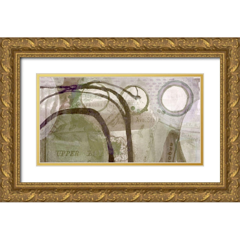 Lexington on Avenue Gold Ornate Wood Framed Art Print with Double Matting by Naskrent, Delores