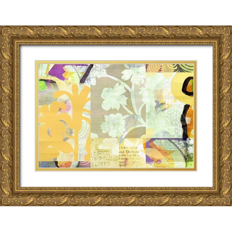 Tanglebrush Gold Ornate Wood Framed Art Print with Double Matting by Naskrent, Delores
