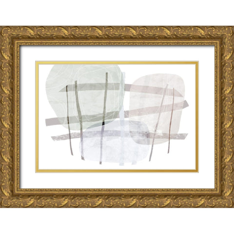 Coping Mechanism Gold Ornate Wood Framed Art Print with Double Matting by Naskrent, Delores