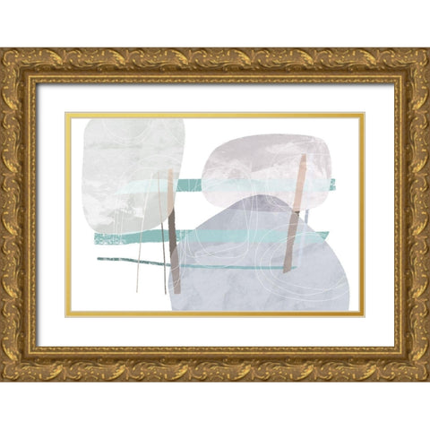 Aftermath Gold Ornate Wood Framed Art Print with Double Matting by Naskrent, Delores