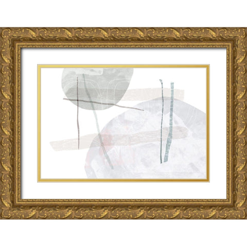 Enduring Gold Ornate Wood Framed Art Print with Double Matting by Naskrent, Delores