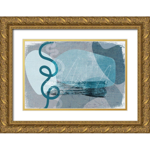 Equivalent Gold Ornate Wood Framed Art Print with Double Matting by Naskrent, Delores