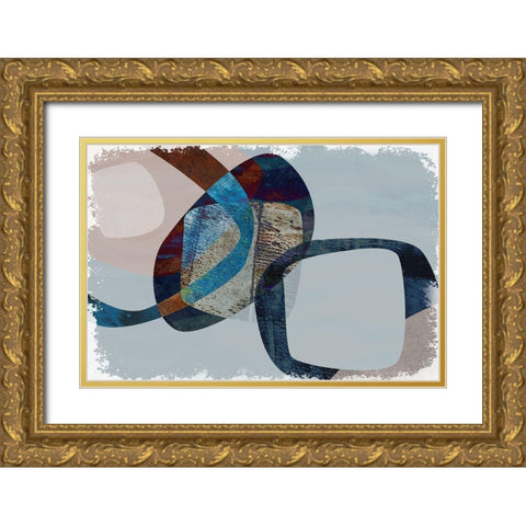 Below the Waves Gold Ornate Wood Framed Art Print with Double Matting by Naskrent, Delores