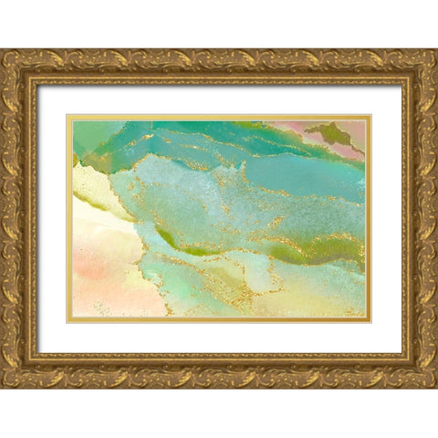 Plantation Pine Gold Ornate Wood Framed Art Print with Double Matting by Naskrent, Delores