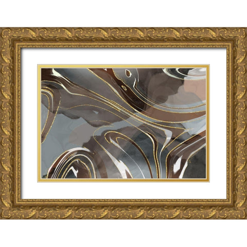 Durango Valley Gold Ornate Wood Framed Art Print with Double Matting by Naskrent, Delores