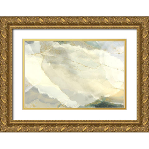 Fawn Aura Gold Ornate Wood Framed Art Print with Double Matting by Naskrent, Delores