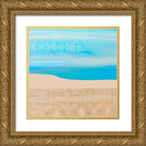 Porto de Mos Beach Gold Ornate Wood Framed Art Print with Double Matting by Kouta, Flora