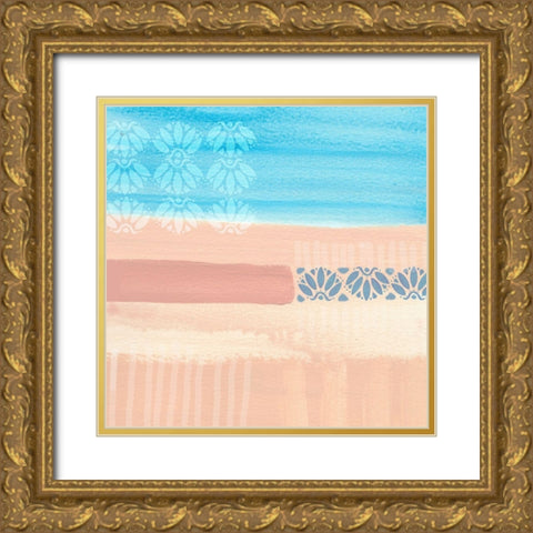 Hot Afternoon at Meia Praia Gold Ornate Wood Framed Art Print with Double Matting by Kouta, Flora