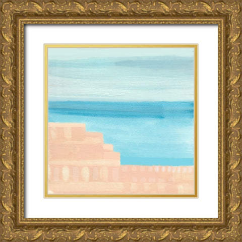 Still Morning at Meia Praia Gold Ornate Wood Framed Art Print with Double Matting by Kouta, Flora