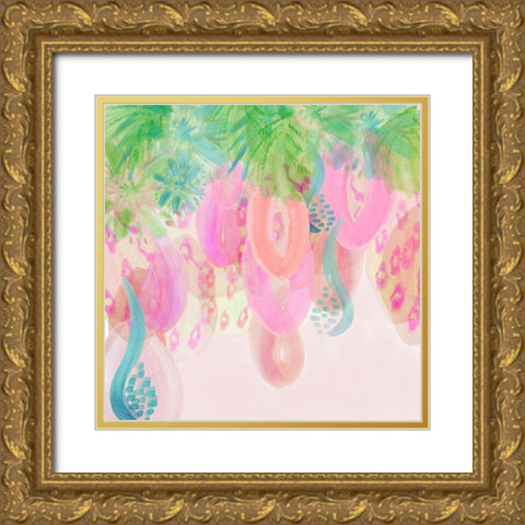 Tropical Canopy Gold Ornate Wood Framed Art Print with Double Matting by Kouta, Flora