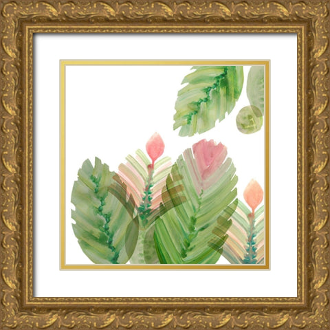 Flowering Cactus II Gold Ornate Wood Framed Art Print with Double Matting by Kouta, Flora