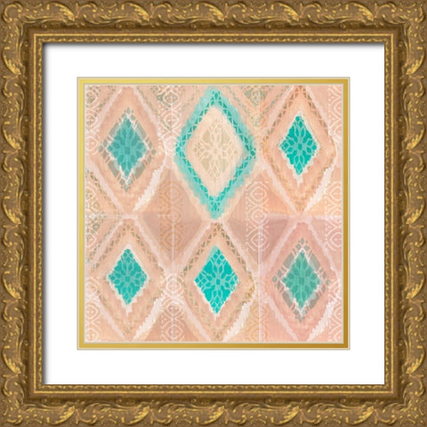 Marrakesh Diamonds III Gold Ornate Wood Framed Art Print with Double Matting by Kouta, Flora