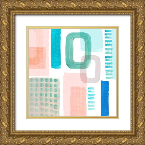 Floating III Gold Ornate Wood Framed Art Print with Double Matting by Kouta, Flora