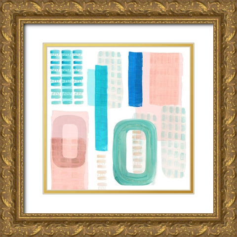 Floating IV  Gold Ornate Wood Framed Art Print with Double Matting by Kouta, Flora