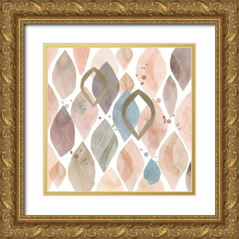 Water Colours I Gold Ornate Wood Framed Art Print with Double Matting by Kouta, Flora