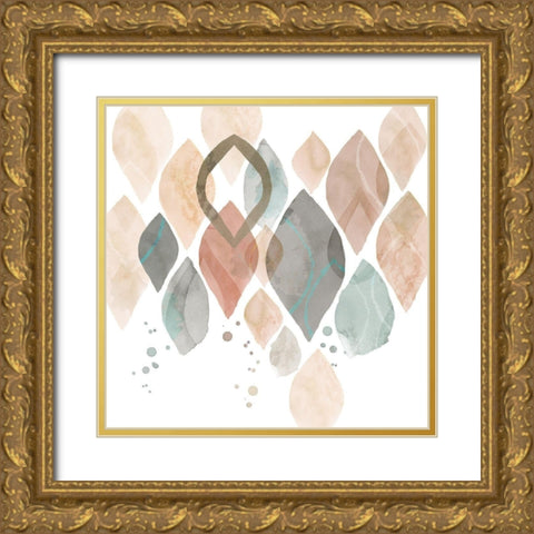 Water Colours IV Gold Ornate Wood Framed Art Print with Double Matting by Kouta, Flora