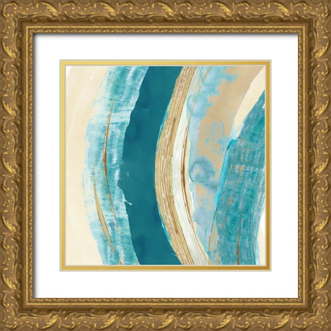 Making Waves II Gold Ornate Wood Framed Art Print with Double Matting by Kouta, Flora