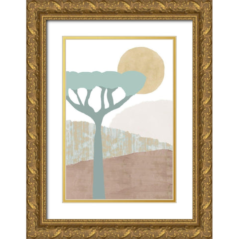 Ennerdale II Gold Ornate Wood Framed Art Print with Double Matting by Kouta, Flora