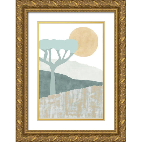 Ennerdale III Gold Ornate Wood Framed Art Print with Double Matting by Kouta, Flora