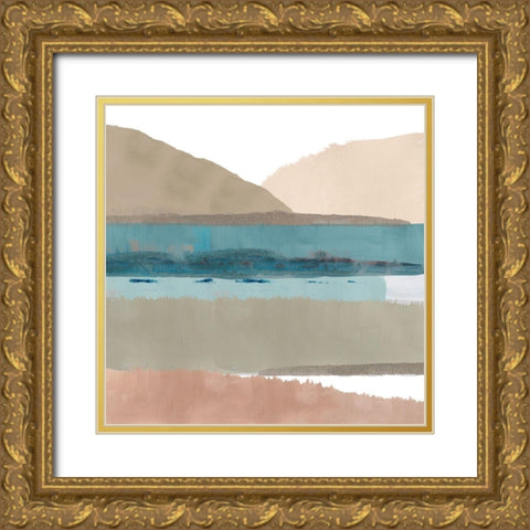 Thirlmere II Gold Ornate Wood Framed Art Print with Double Matting by Kouta, Flora