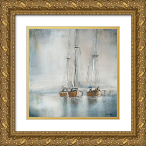 Boats I Gold Ornate Wood Framed Art Print with Double Matting by Novak, Rick