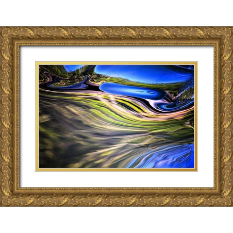 Convergence Gold Ornate Wood Framed Art Print with Double Matting by Cooper, Helena