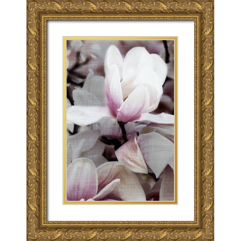 Petal Heaven I Gold Ornate Wood Framed Art Print with Double Matting by Robertson, Leda