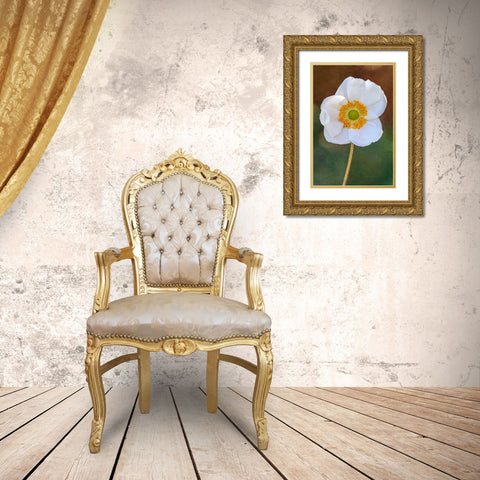 Playful Petals I Gold Ornate Wood Framed Art Print with Double Matting by Robertson, Leda