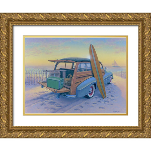 Ready to Go Gold Ornate Wood Framed Art Print with Double Matting by Courtney, Richard