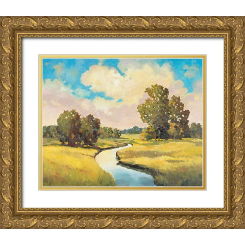 Farming Country  Gold Ornate Wood Framed Art Print with Double Matting by Reynolds, Graham