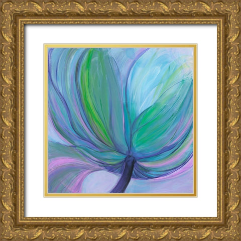 Luminous Flower I Gold Ornate Wood Framed Art Print with Double Matting by Joy, Julie