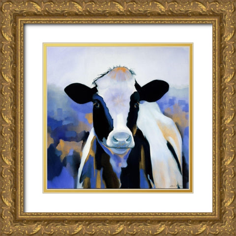 Wild Blues II Gold Ornate Wood Framed Art Print with Double Matting by Montillo, Louise