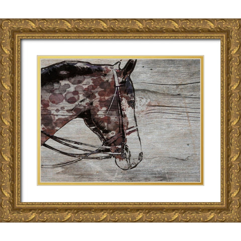 Chase-Brown Horse Gold Ornate Wood Framed Art Print with Double Matting by Orlov, Irena