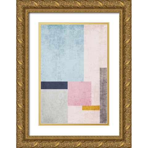 Modern minimalist XIV Gold Ornate Wood Framed Art Print with Double Matting by Orlov, Irena
