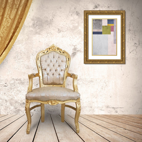 Modern minimalist XVI Gold Ornate Wood Framed Art Print with Double Matting by Orlov, Irena