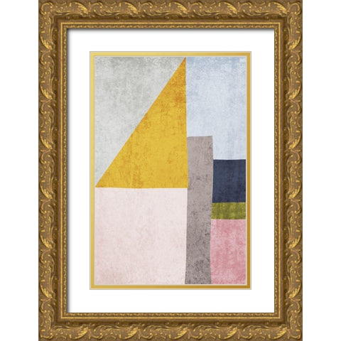 Modern minimalist XVII Gold Ornate Wood Framed Art Print with Double Matting by Orlov, Irena