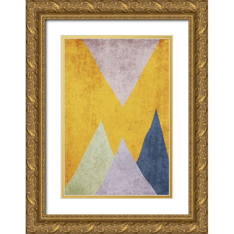 Modern minimalist XVIII Gold Ornate Wood Framed Art Print with Double Matting by Orlov, Irena