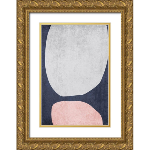 Minimalist Geometric I Gold Ornate Wood Framed Art Print with Double Matting by Orlov, Irena