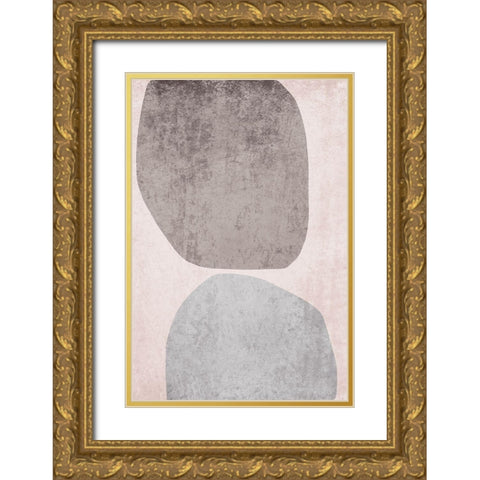Minimalist Geometric II Gold Ornate Wood Framed Art Print with Double Matting by Orlov, Irena