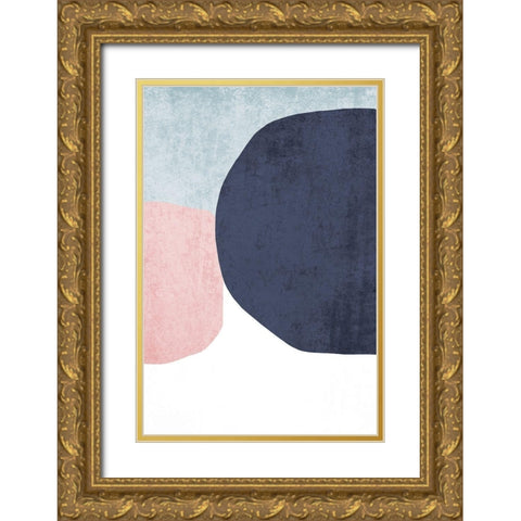 Minimalist Geometric III Gold Ornate Wood Framed Art Print with Double Matting by Orlov, Irena