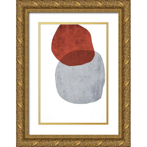 Minimalist Geometric IV Gold Ornate Wood Framed Art Print with Double Matting by Orlov, Irena