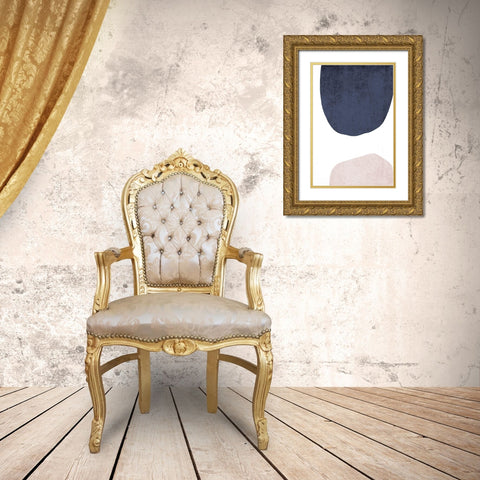 Minimalist Geometric VII Gold Ornate Wood Framed Art Print with Double Matting by Orlov, Irena