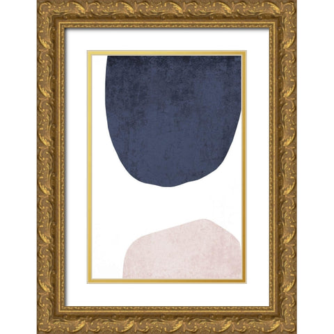 Minimalist Geometric VII Gold Ornate Wood Framed Art Print with Double Matting by Orlov, Irena