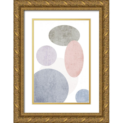 Minimalist Geometric VIII Gold Ornate Wood Framed Art Print with Double Matting by Orlov, Irena