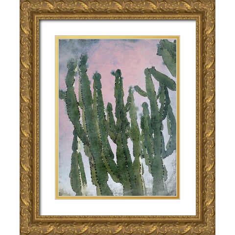 Desert Cactus I Gold Ornate Wood Framed Art Print with Double Matting by Orlov, Irena