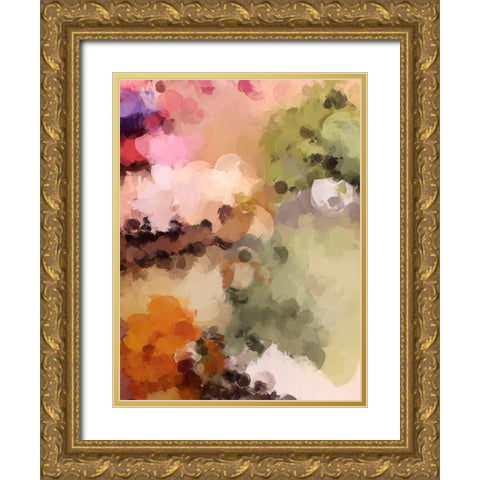 Color and Shape III Gold Ornate Wood Framed Art Print with Double Matting by Orlov, Irena