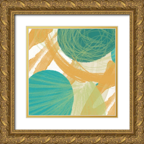 Touch I Gold Ornate Wood Framed Art Print with Double Matting by Orlov, Irena