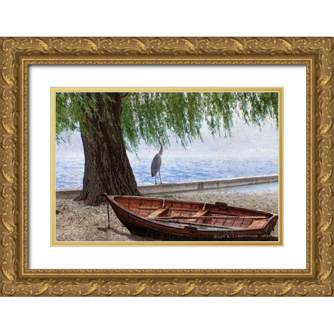 Willow Tree at Maggiori Gold Ornate Wood Framed Art Print with Double Matting by Vest, Christopher