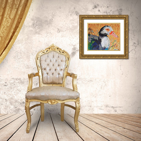 And the Duck Said Quack Gold Ornate Wood Framed Art Print with Double Matting by St Hilaire, Elizabeth